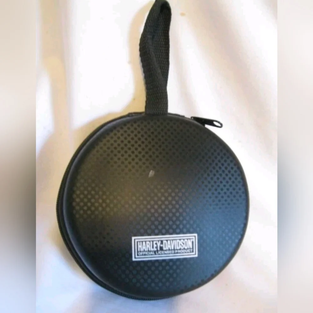 Genuine HD Harley Davidson Black Zippered Pouch 6